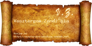 Vesztergom Zenóbia névjegykártya